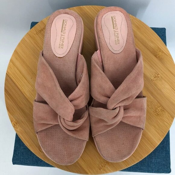 Donald J Pliner Sportique Daisy Shrimp twist  top slide wedge sandals 7.5 - Picture 8 of 16